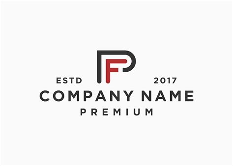 Premium Vector Initial Letter Pf Or Fp Logo Design Vector