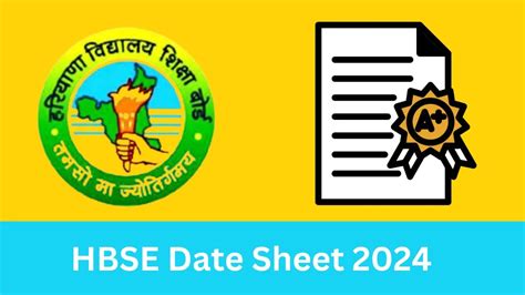 HBSE Time Table 2024 PDF OUT Check Haryana Board Of School Education