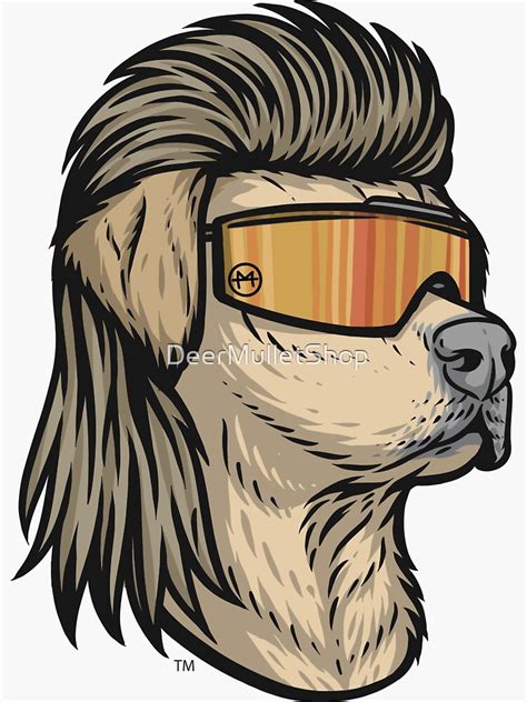 Yellow Lab Mullet Sticker For Sale By DeerMulletShop Redbubble