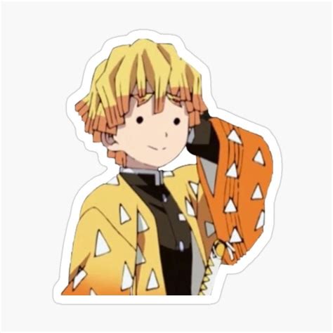 Zenitsu Sticker By Don Tran In 2020 Anime Stickers Demon Slayer