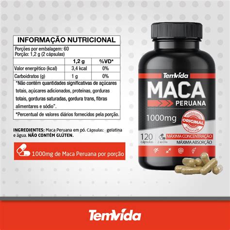 Maca Peruana Mg C Psulas Tem Vida Loja Tem Vida