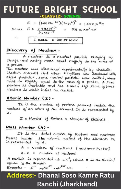 SOLUTION Class 12th Nuclei Physics Notes Studypool