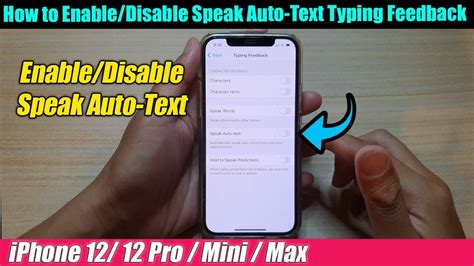 Iphone Pro How To Enable Disable Speak Auto Text Typing Feedback