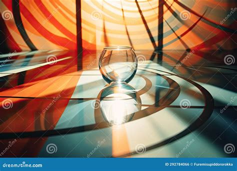 Hypnotic Abstraction Using Sunlight And Refraction Stock Illustration