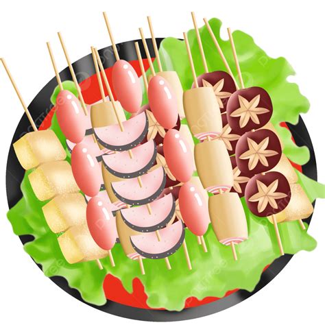 Spicy Hot Pot PNG Picture Hand Drawn Cartoon Spicy Hot Pot Spicy Rinse String Hand Draw