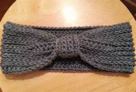 Crochet From J Ribbed Bow Ear Warmer Pattern