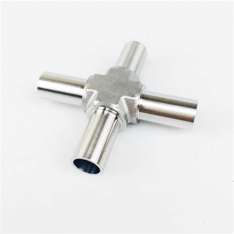 Nai Lok Uhp Ultra High Purity Stainless Steel Micro Butt Weld Cross