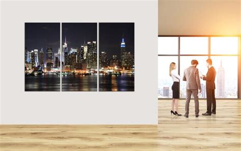 New York City Wall Art New York Skyline NYC Canvas 3 Panel | Etsy