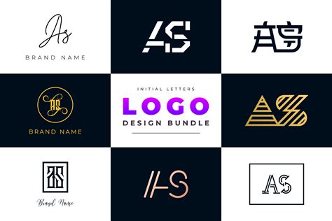 Set of Collection Initial AS Logo Design Graphic by Gfxvect · Creative ...