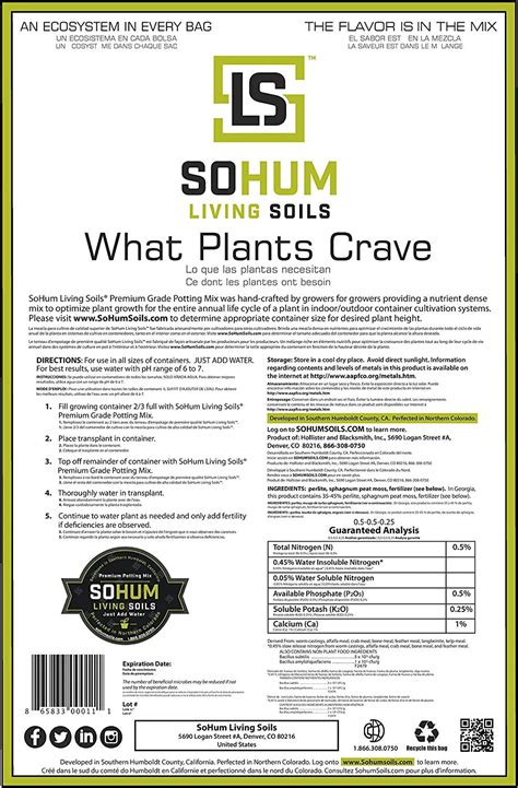 Sohum Soil Organic Living Soil Just Add Water 15 Cu Ft Happy Hydro