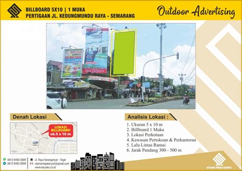 Sewa Titik Billboard Dan Baliho Di Semarang Pertigaan Jl Kedungmundu