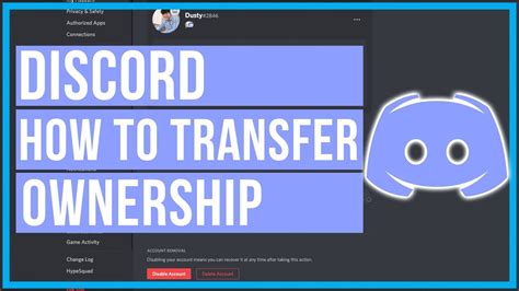 How To Transfer Ownership Of A Discord Server YouTube