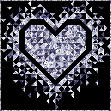 Heart Quilt Pattern Quilt Patterns Solid Black Background Haert Triangle Quilts Accuquilt