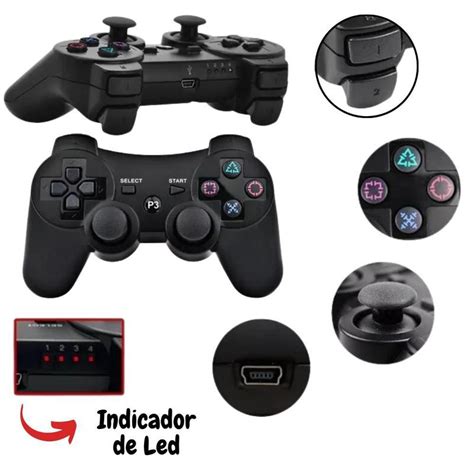 Controle Compat Vel Ps Joystick Dualshock Sem Fio Online