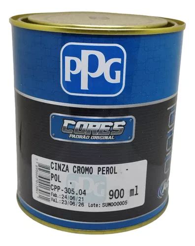 Tinta Automotiva Ppg Cinza Cromo Perol Fiat 900 Ml Poliéster