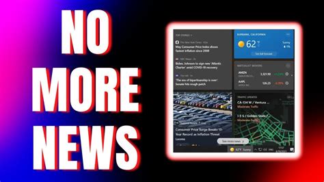 How To Get Rid Of News Feed In Windows 10 Youtube