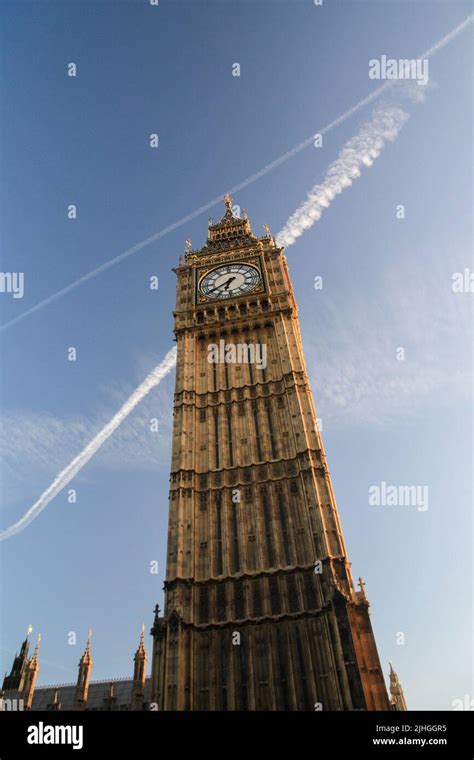 Big Ben Great Bell Clock Tower At The North End Of The Palace Of