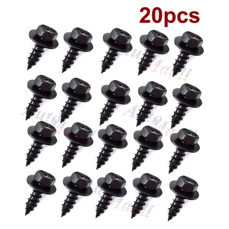 20pcs Bumper Fender Splash Shield Rivet Clip Bolt Screw Fastener 6 19mm