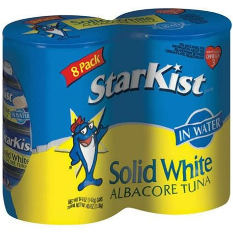 Starkist Solid White Albacore Tuna In Water 8 Pack 5 Oz Canned