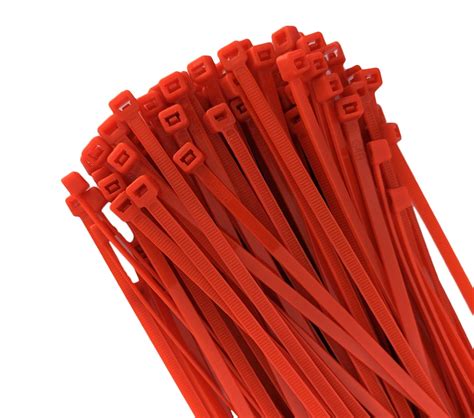 Red Nylon Cable Ties Pack Fasteners Zip Ties Jw Products