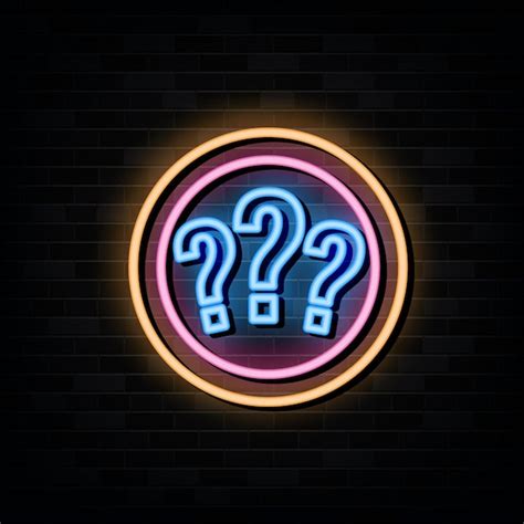 Premium Vector Question Marks Neon Signs Vector