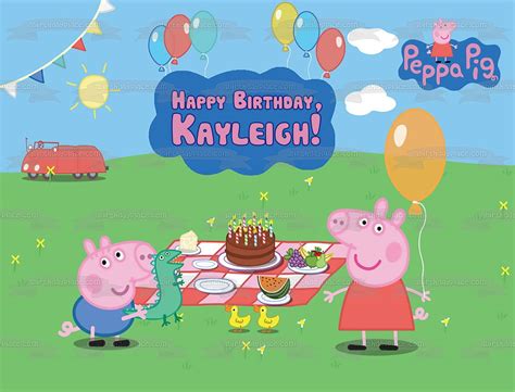 Peppa Pig George Birthday Party Edible Cake Topper Image Frame ABPID00643 | Fiesta de cumpleaños ...