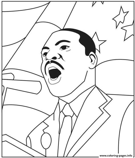 Martin Luther King Jr Day For Preschool Coloring Page Printable