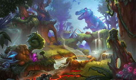 Download 2440x1440 Hearthstone Fantasy Jungle Ungoro Crater Background