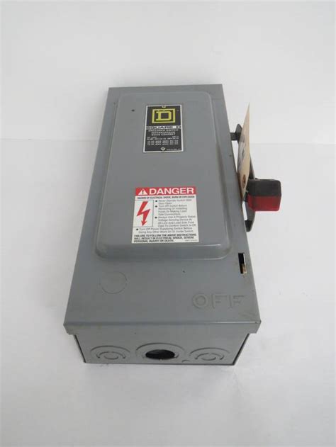 Square D H361 Safety 30a Amp 600v Ac 3p Fusible Disconnect Switch B442220