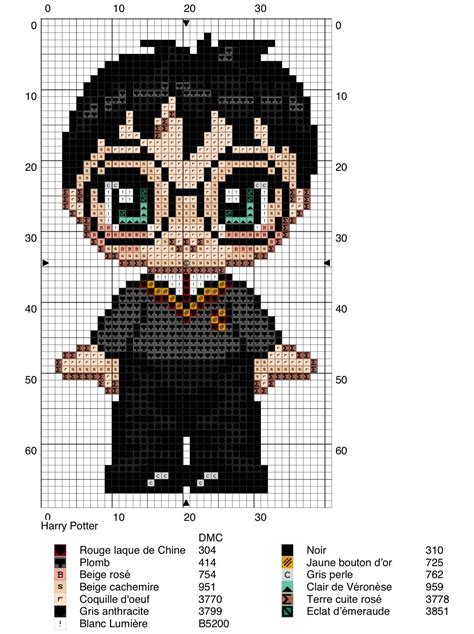 Embroidered Harry Potter Ponto cruz Harry Potter Padrões de ponto