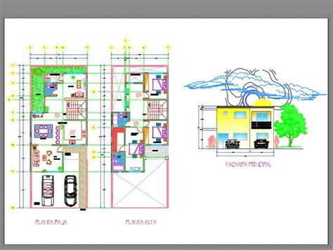 Casa Habitación En Autocad Descargar Cad Gratis 111 Mb Bibliocad