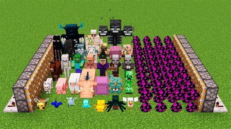 All Mobs Minecraft And X999 Endermans Combined Youtube