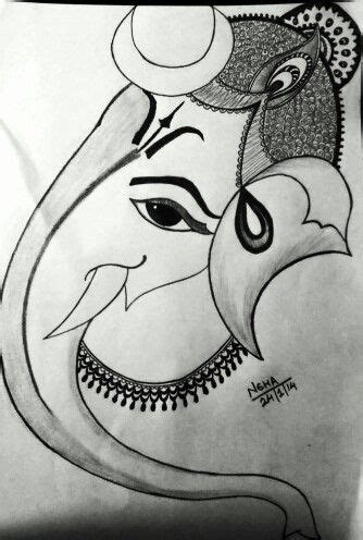 Ganpati Shading Drawing