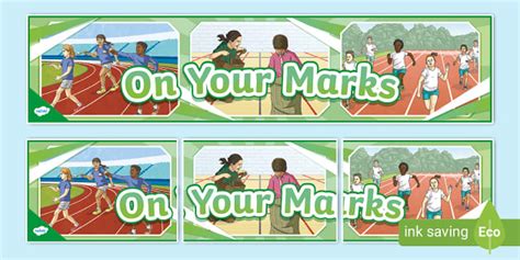 On Your Marks Display Banner Creat De Profesori Twinkl