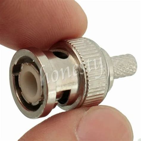 Sets Piece Bnc Plug Crimp Connectors For Rg Coax Male Antenna