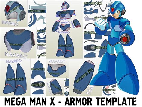 Mega Man Costume Mega Man X Cosplay Armor Mega Man Pepakura Mega