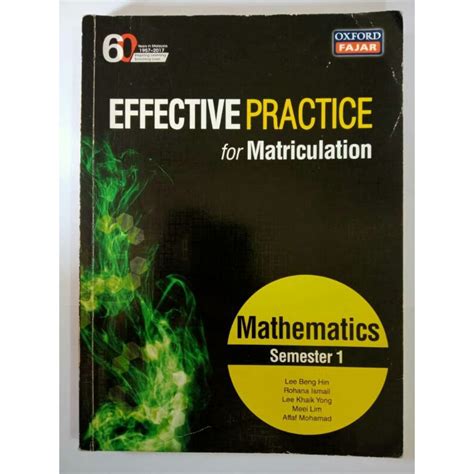 Matriculation Mathematics Semester Reference Book Buku Rujukan