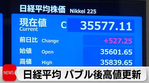 日経平均 バブル後高値4日連続更新（2024年1月12日） Youtube