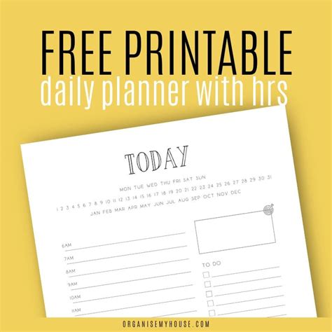 Free Printable Day Planner With Hours To Track Your Schedule