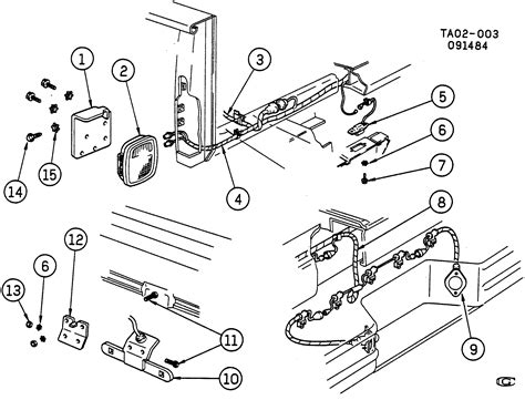 Gmc C15c1500 Suburban 2wd Ck03 Lampsrear Wstepsidefenderside Pickup Box E62 Epc