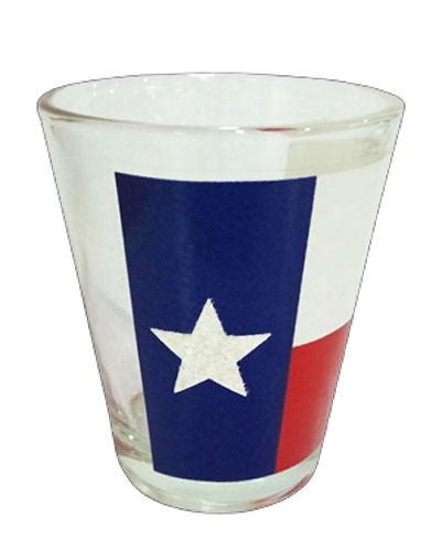 Texas State Flag Shot Glass Set Of Two Fantasiawear