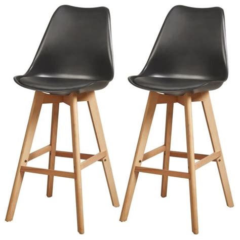 Bjorn Lot De Tabourets De Bar Pieds En Bois H Tre Massif Rev Tement