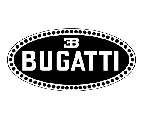 Bugatti Brand Logo Symbol Black Design French cars Automobile Vector ...