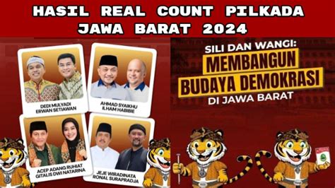 Update Real Count Pilkada Jawa Barat 2024 Dedi Mulyadi Erwan Masih