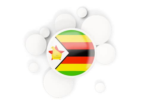 Round Flag With Circles Illustration Of Flag Of Zimbabwe