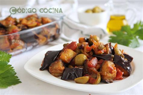 Caponata Siciliana Receta Tradicional Italiana