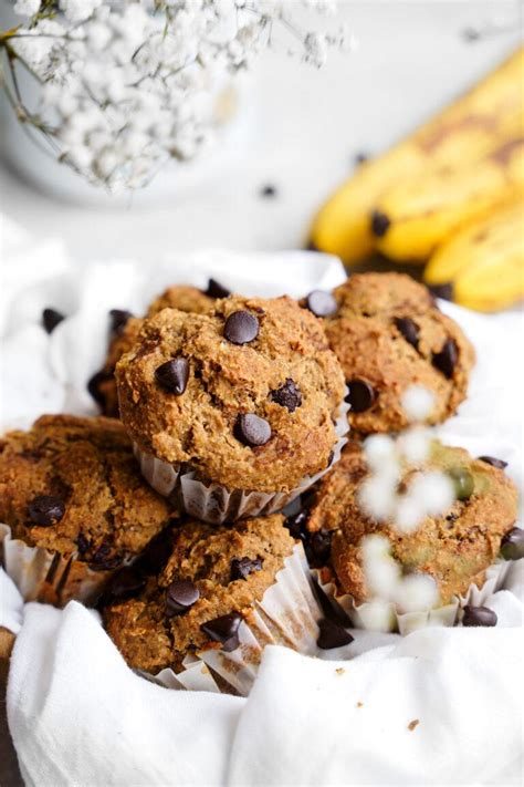 Healthy Banana Chocolate Chip Protein Muffins The All Natural Vegan