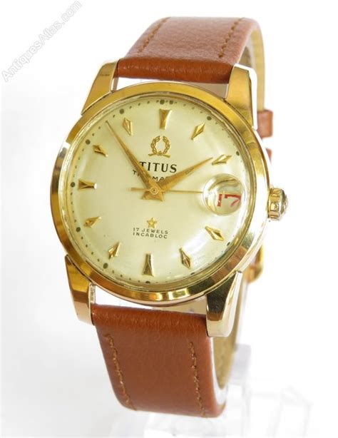 Antiques Atlas Gents 1950s Titus Titomatic Automatic Wristwatch