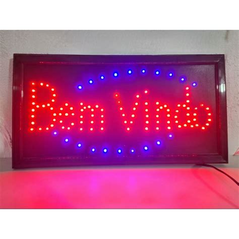 Painel De Led Letreiro Luminoso Bem Vindo Shopee Brasil