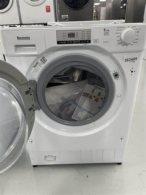 Baumatic Bdi1485d4e 1 Integrated 8kg 5kg Washer Dryer With 1400 Rpm White E Rated 363485